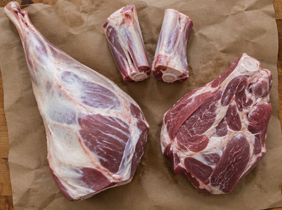 Lamb Leg, raw cut (sample photo)